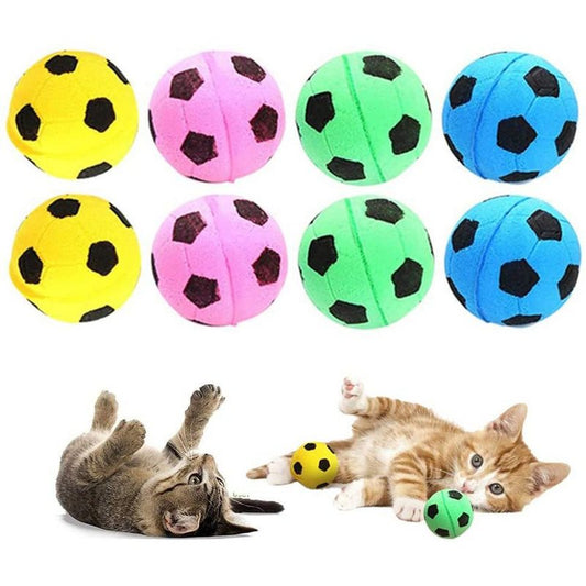 Housruse Tier-Beschäftigungsspielzeug 8-teiliges Schwammball-Katzenspielzeug helle Farbeg Hundetrainer