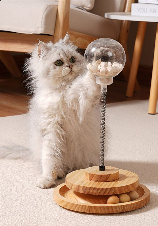 MAGICSHE Tier-Intelligenzspielzeug Katzenspielzeug mit auslaufendem Ball Katzen-Teaser